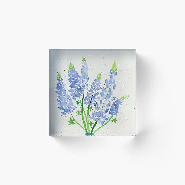 Artikelvorschau, Bluebonnet-Blumenstrauß mit Spritzern entworfen und verkauft von WallaceColor.