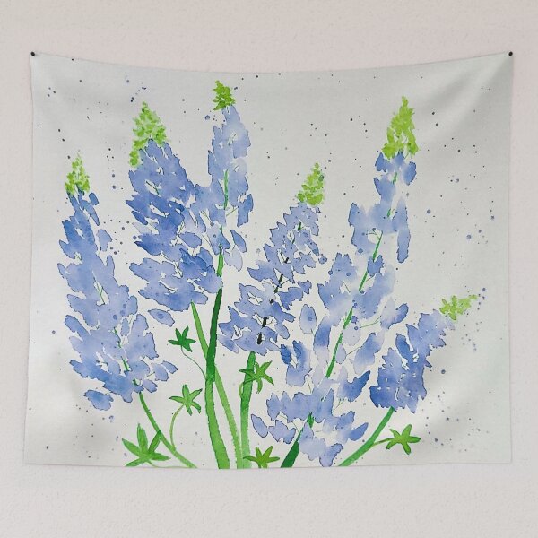 Item preview, Bluebonnet Bouquet with Splatters designed and sold by WallaceColor.