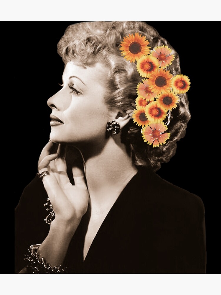 Lucille Ball Floral Classic T-Shirt | Poster