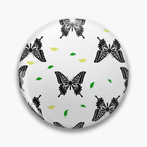 Item preview, Black Butterflies with yellow & green Fallen leaves designed and sold by Anna-cuteart3.