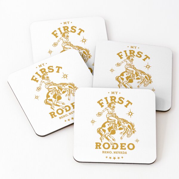 Item preview, My First Rodeo: Reno, Nevada. Vintage Cowgirl Pinup designed and sold by The Whiskey Ginger Design Shop.