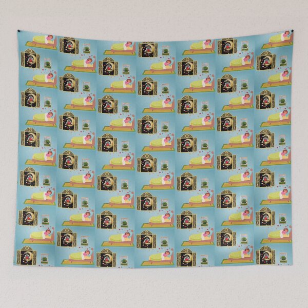 Item preview, Sleeping Girl Cat Angel Bears Heartbreak Moon Night Sky designed and sold by Kamira Gayle.
