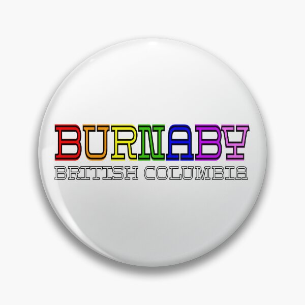 Item preview, Burnaby BC rainbow block lettering designed and sold by WhereWear.