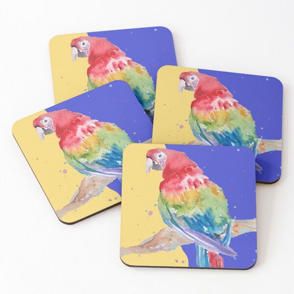 Item preview, Parrot Watercolor Painting Macaw - Navy Blue designed and sold by Sarah  Rajkotwala.