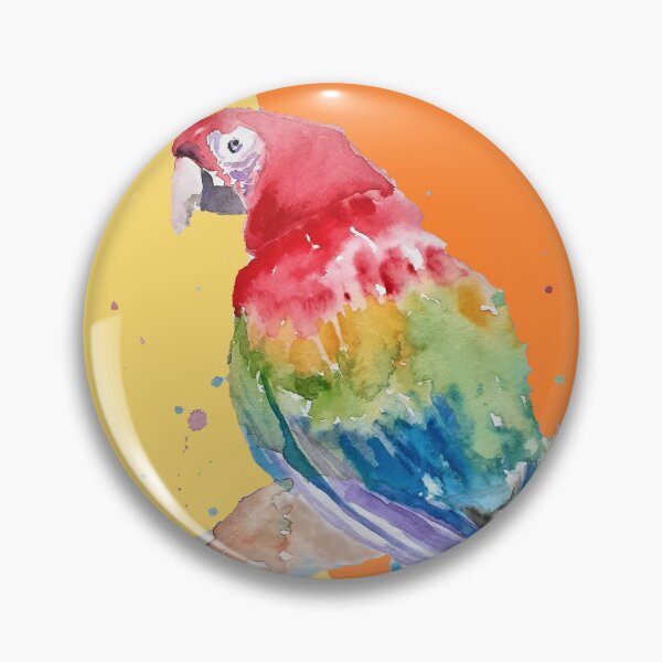 Item preview, Parrot Watercolor Painting Macaw - Yellow Orange designed and sold by Sarah  Rajkotwala.