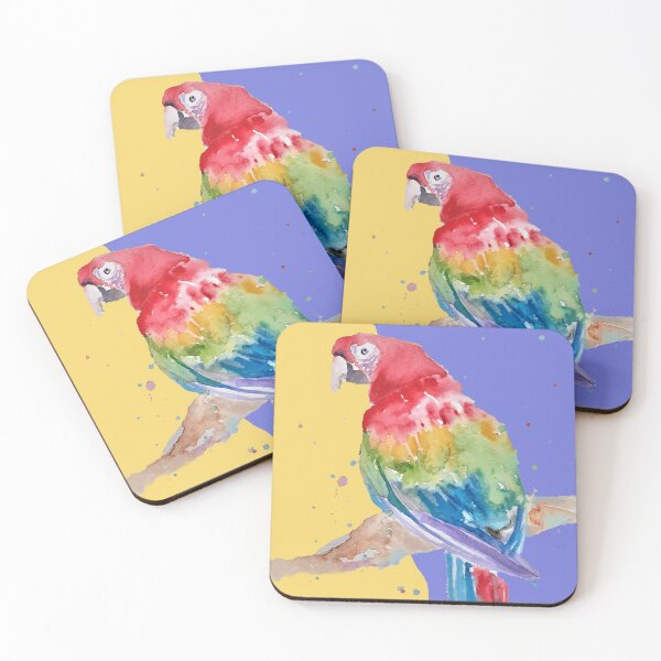 Item preview, Parrot Watercolor Painting Macaw - Yellow Lavender designed and sold by Sarah  Rajkotwala.