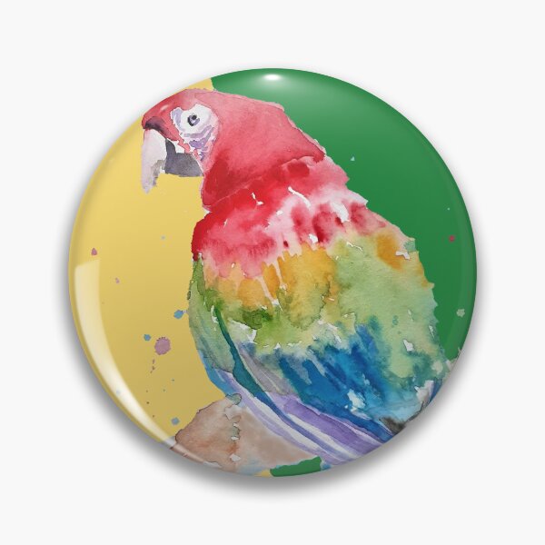 Item preview, Parrot Watercolor Painting Macaw - Yellow Green designed and sold by Sarah  Rajkotwala.