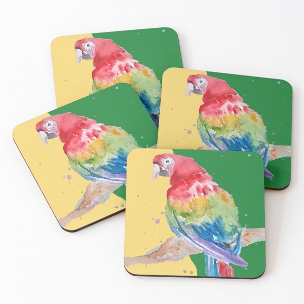 Item preview, Parrot Watercolor Painting Macaw - Yellow Green designed and sold by Sarah  Rajkotwala.