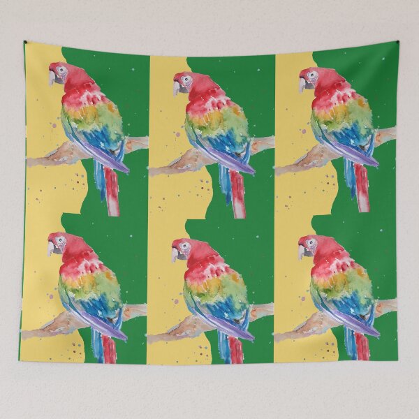 Item preview, Parrot Watercolor Painting Macaw - Yellow Green designed and sold by Sarah  Rajkotwala.