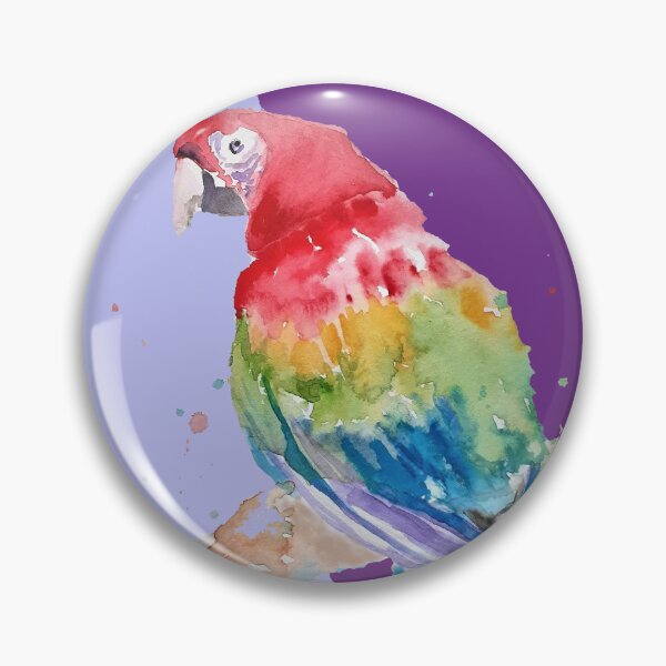 Item preview, Parrot Watercolor Painting Macaw - Yellow Purple designed and sold by Sarah  Rajkotwala.