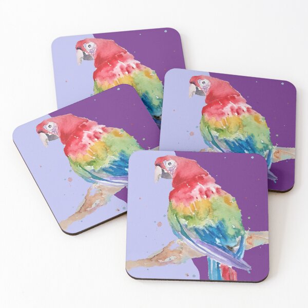 Item preview, Parrot Watercolor Painting Macaw - Yellow Purple designed and sold by Sarah  Rajkotwala.