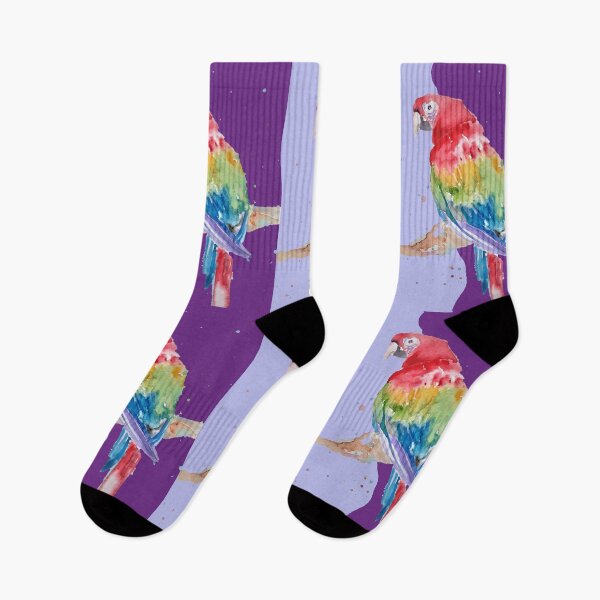 Item preview, Parrot Watercolor Painting Macaw - Yellow Purple designed and sold by Sarah  Rajkotwala.