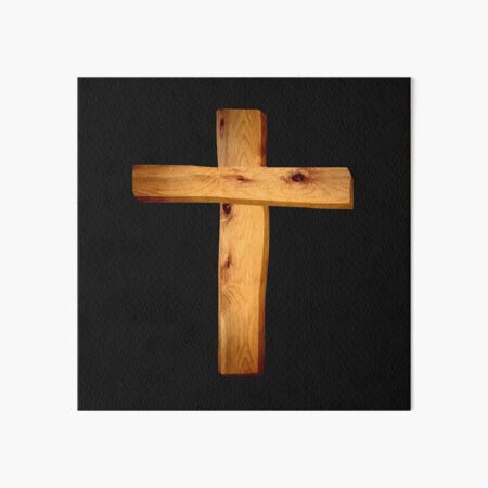 Wooden Christian Cross With a Crown of Thorns Art Board Print for