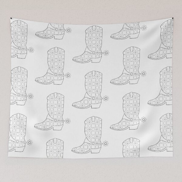 Item preview, Color Your Own Cowboy Boot and Daisy Spur ... with a Quilted Pattern designed and sold by GrandpaH.