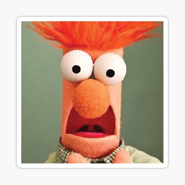 "Beaker" Sticker by Mupplin Redbubble