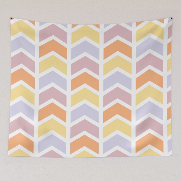 Item preview, Arrow Up Orange, Purple and White Symmetry Diagonal Triangle Geometric Pattern designed and sold by Moyanana.