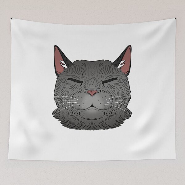 Item preview, Sleepy Silver Tabby Cat designed and sold by jastinamor.