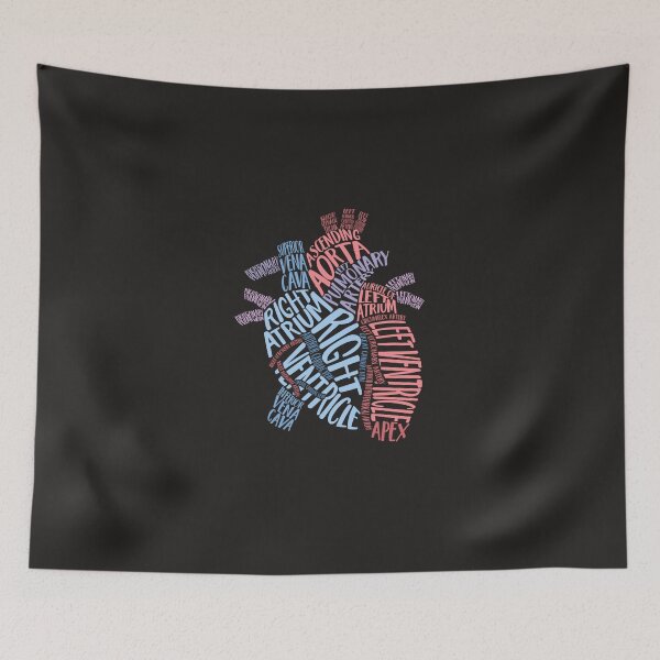Item preview, Pastel Heart Gross Anatomy Typography Sticker designed and sold by PiotrSchrader.