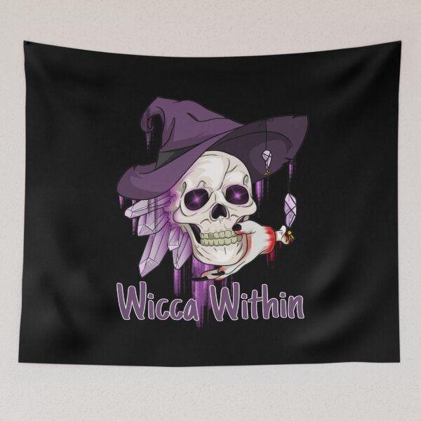 Item preview, Witchy Wicca Within Crystal Witch Skull designed and sold by BlackSheepEllis.
