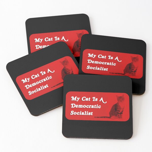 Item preview, My Cat Is A Democratic Socialist - Funny Political Meme designed and sold by Picket Club.