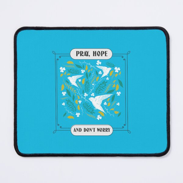 Item preview, Pray Hope and Don't Worry, Comfort from Padre Pio, Cottagecore White Doves designed and sold by IceCreamMuseum.