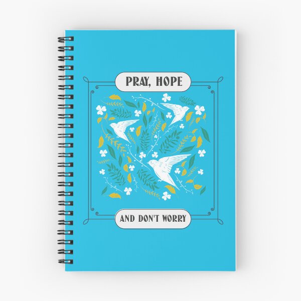 Item preview, Pray Hope and Don't Worry, Comfort from Padre Pio, Cottagecore White Doves designed and sold by IceCreamMuseum.