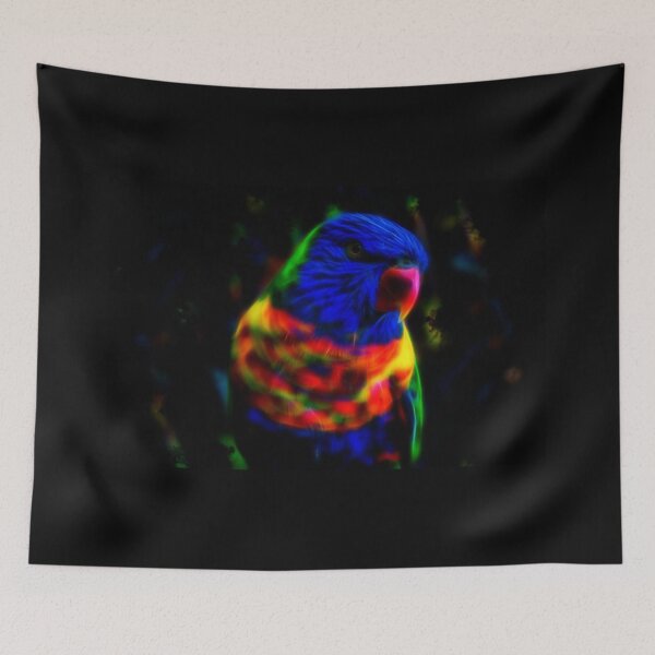 Item preview, Rainbow Lorikeet - fractal - rainbow bird designed and sold by traceyeverart.