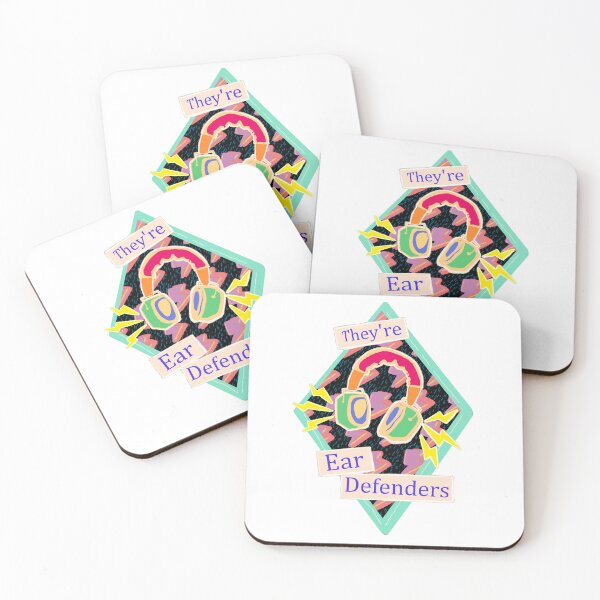 Item preview, What are you wearing? "They're Ear Defenders!" Triangle Patch designed and sold by Fairy's Witchy Crafts.