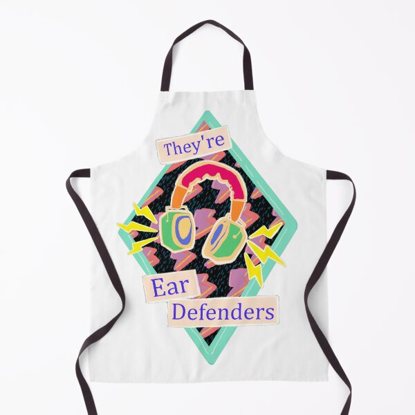 Item preview, What are you wearing? "They're Ear Defenders!" Triangle Patch designed and sold by Fairy's Witchy Crafts.