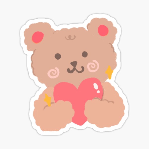 Little Cute Brown Bear Sticker By Yuyu1510 Redbubble