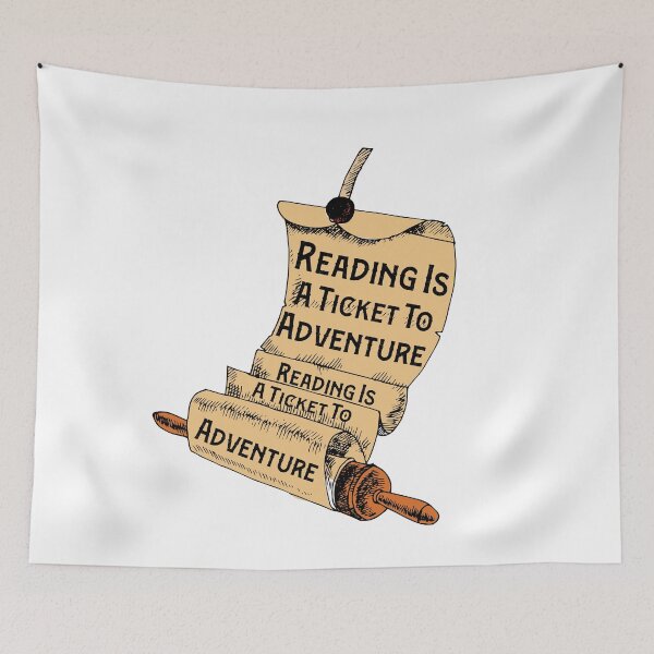 Item preview, Reading Is A Ticket To Adventure Funny Book Lovers Gift For Women And Men designed and sold by pedrored369.