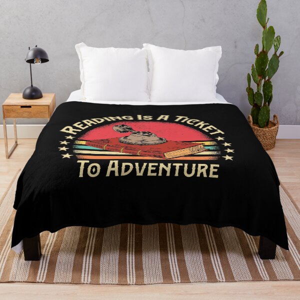 Item preview, Reading Is A Ticket To Adventure Funny Book Lovers Retro Vintage Colorful Sunset Gift For Women And Men designed and sold by pedrored369.