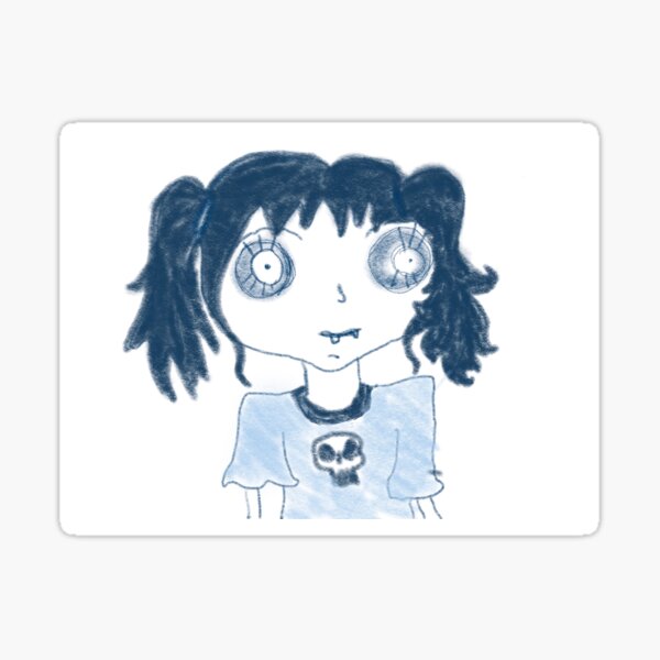Blue Vampire Sticker