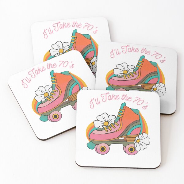 Item preview, I'll Take the Seventies Roller Skates and Flowers designed and sold by ladytarleton.