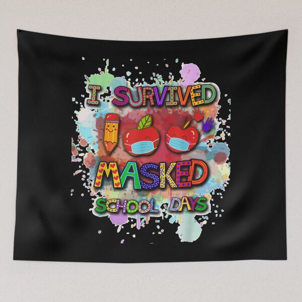 Item preview, Funny I Survived 100 Masked School Days 100 Days Of School  designed and sold by vergielx.