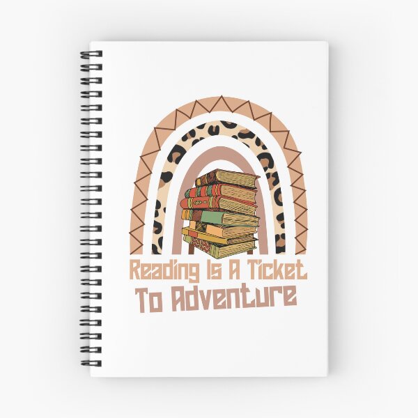 Item preview, Reading Is A Ticket To Adventure Funny Book Lovers Leopard Rainbow Gift For Women And Men designed and sold by pedrored369.