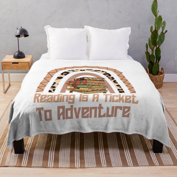 Item preview, Reading Is A Ticket To Adventure Funny Book Lovers Leopard Rainbow Gift For Women And Men designed and sold by pedrored369.