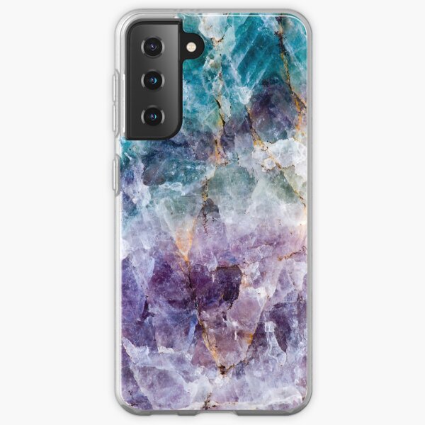 Turquoise & Purple Quartz Crystal Samsung Galaxy Soft Case