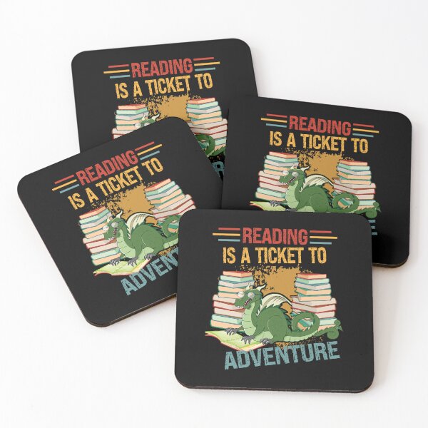 Item preview, Reading Is A Ticket To Adventure Funny Dragon Illustration Book Lovers Gift For Women And Men designed and sold by pedrored369.