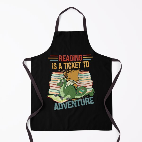 Item preview, Reading Is A Ticket To Adventure Funny Dragon Illustration Book Lovers Gift For Women And Men designed and sold by pedrored369.