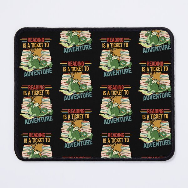 Item preview, Reading Is A Ticket To Adventure Funny Dragon Illustration Book Lovers Gift For Women And Men designed and sold by pedrored369.