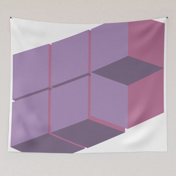 Item preview, Purple 3D cubes designed and sold by AvailableVA.