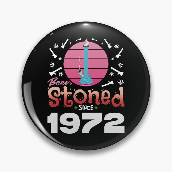 Item preview, Been stoned since 1972 (Pink retro vintage sunset with bong) designed and sold by YomeHayin.