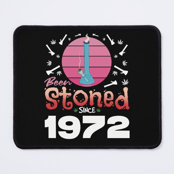 Item preview, Been stoned since 1972 (Pink retro vintage sunset with bong) designed and sold by YomeHayin.