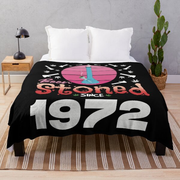 Item preview, Been stoned since 1972 (Pink retro vintage sunset with bong) designed and sold by YomeHayin.