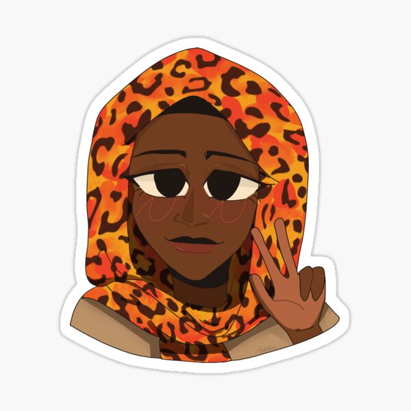 Orange Hijab Sticker