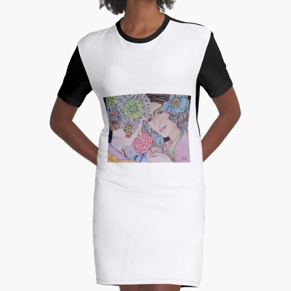 Art Deco Ladies Graphic T-Shirt Dress