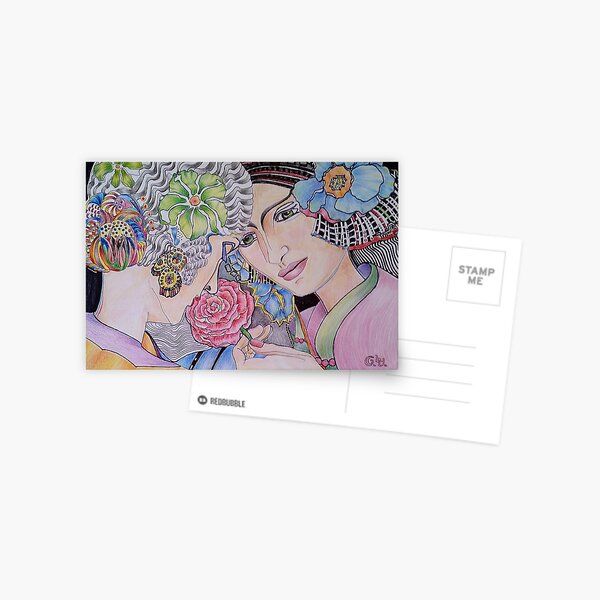 Art Deco Ladies Postcard