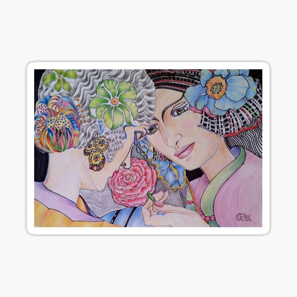 Art Deco Ladies Sticker