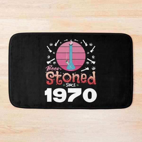 Item preview, Been stoned since 1970 (Pink retro vintage sunset with bong) designed and sold by YomeHayin.